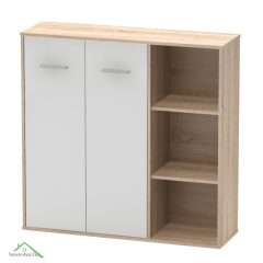 Szekrény, sonoma tölgy/fehér, MAURUS NEW MA32