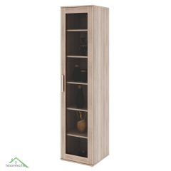 Polcos vitrin, DTD laminált,  sonoma tölgyfa, DUNAJ 4