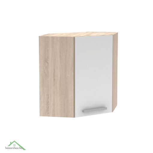 Felső sarokszekrény 1DV, tölgy sonoma/fehér, univerzális, NOVA PLUS NOPL-013-OH