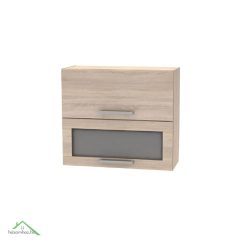   Billenő felsőszekrény üveggel 2DV, tölgy sonoma, NOVA PLUS NOPL-016-OH