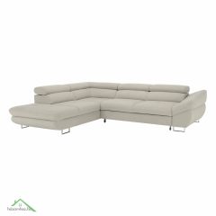 Sarokülőgarnitúra, szürke-bézs taupe, balos, FABIA