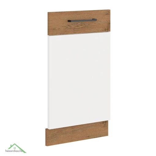 Ajtó beépített mosogatógépre, lancelot tölgy/ fehér extra magas fényű HG, VEGA ZM 713x446