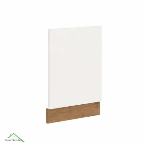 Ajtó beépített mosogatógépre, lancelot tölgy/ fehér extra magas fényű HG, VEGA ZM 570x446