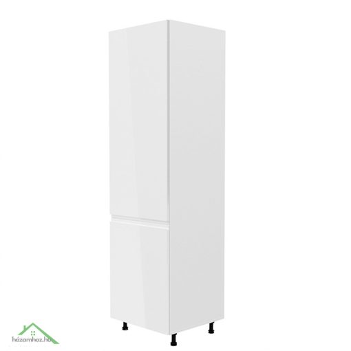 Hűtő beépítő szekrény, fehér/fehér extra magasfényű, balos, AURORA D60ZL