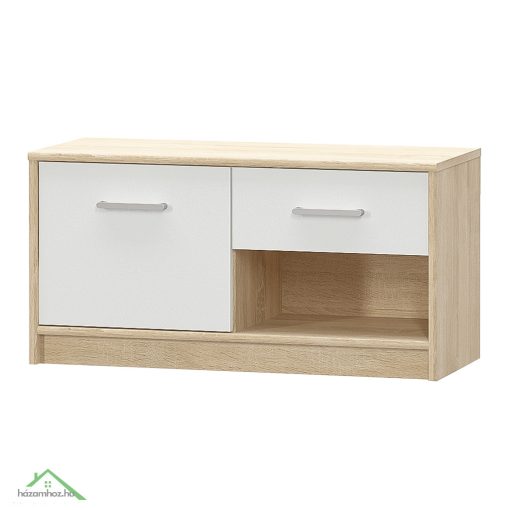 komód 1D1S, fehér/tölgy sonoma, TEYO