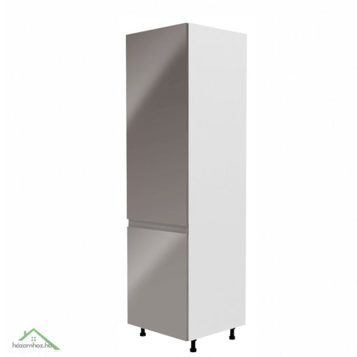 Szekrény a beépíthető hűtőhöz Aurora D60ZL, fehér, szürke
