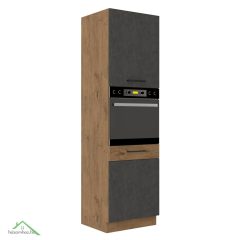   Dagas szekrény, tölgy lancelot/szürke matt, VEGA 60 DP-210 2F