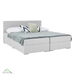   Boxspring típusú ágy 180x200, világosszürke, FERATA KOMFORT