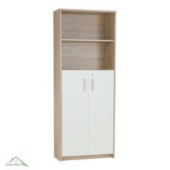   Irattartó zárható szekrénnyel, sonoma tölgy/fehér, JOHAN 2 NEW 10