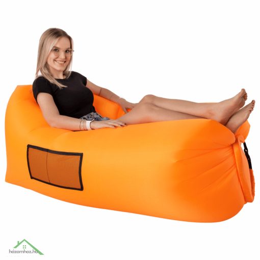 Felfújható babzsák/lazy bag, narancssárga, LEBAG