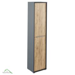   Magas szekrény polcokkal, grafit/tölgyfa artisan, RIOMA NEW TYP 06