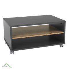 Dohányzóasztal, grafit/tölgyfa artisan, RIOMA NEW TYP 32