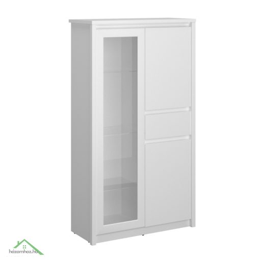 Alacsony vitrin 2D1W1S, fehér, ERODIN