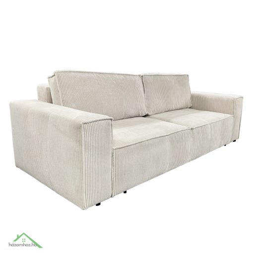 Kihúzható heverő, bézs, HARPERA BIG SOFA