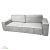 Kihúzható heverő, világosszürke, HARPERA BIG SOFA
