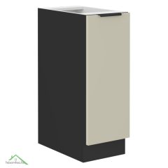   Alsó szekrény kihúzható kosárral, cashmere/fekete, ARAKA 30 D CARGO BB