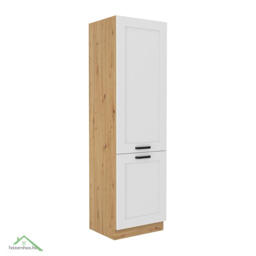 Magas szekrény, artisan tölgy/fehér, LULA 60 DK-210 2F