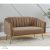Design kétszemélyes kanapé, barna Velvet szövet/gold króm-arany, BAGY