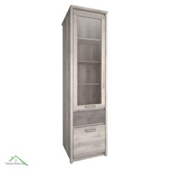 Vitrin 1D1W1S, nairobi gesztenye/onix, JESI NEW