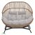 HOLAND rattan dupla kosárfotel bézs
