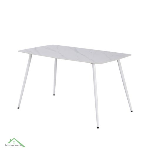 Bora 140 cm szögletes szinterezett kő étkezőasztal fehér
