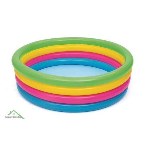 BESTWAY, 51117, Rainbow, felfújható szivárványszínű gyermekmedence, 1,57 x 0,46 m