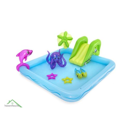 BESTWAY, 53052, Fantastic Aquarium, felfújható kis gyermekmedence, 2,39 x 2,06 x 0,86 m