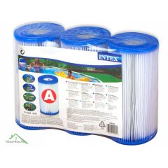   INTEX "A" tipusú szűrő patron, hármas csomag (29003)