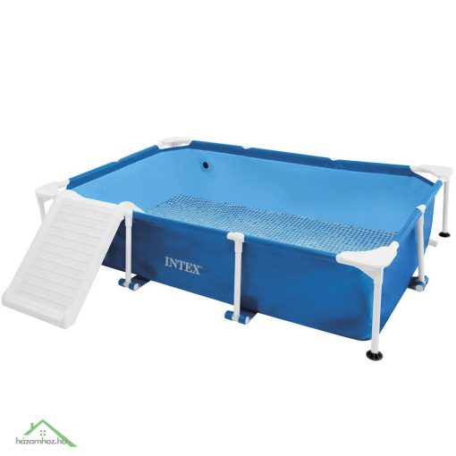 INTEX Rectangular Frame Pet Pool Set kisállat medence szett, rámpával, 229 x 152 x 45.7 cm (48404)